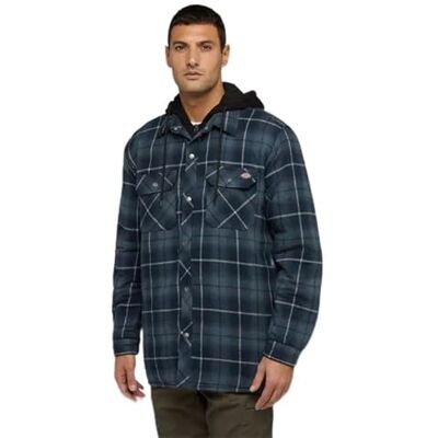 Dickies Fleece Hooded Flanellen Shirt Jack Relaxed Donkerblauw, Donkere marine, M Dickies Fleece Hooded Flanellen Shirt Jack Relaxed Donkerblauw, Donkere marine, M