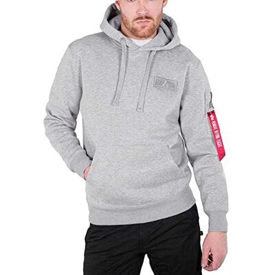 Alpha Red Stripe Hoody Sweat met capuchon voor heren Grey Heather Alpha Red Stripe Hoody Sweat met capuchon voor heren Grey Heather