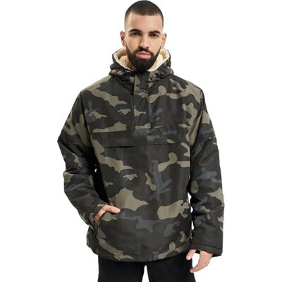 Brandit Lumberjacket Hooded Tussenseizoensjas rood-zwart Basics Brandit Lumberjacket Hooded Tussenseizoensjas rood-zwart Basics