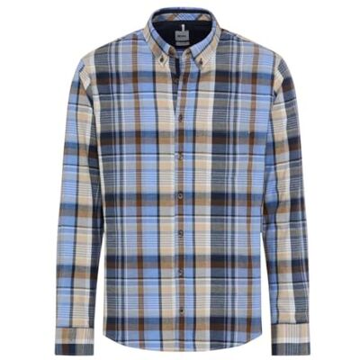 Brax Heren licht flanel geruit overhemd, 25 Baltic, S Brax Heren licht flanel geruit overhemd, 25 Baltic, S