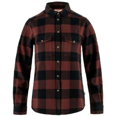 Fjällräven Övik Heavy Flannel Shirt W Dark Navy-maroon XS - Overhemd Fjällräven Övik Heavy Flannel Shirt W Dark Navy-maroon XS - Overhemd