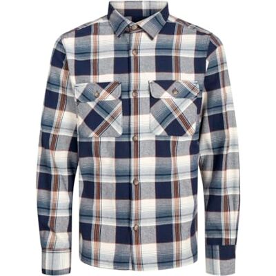 JACK & JONES JJDARREN Flanel Overshirt LS, navy blazer, S JACK & JONES JJDARREN Flanel Overshirt LS, navy blazer, S
