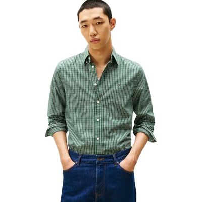 Tommy Hilfiger Heren Flex POPLIN Mini Tartan RF Shirt MW0MW40459 L/S Shirt, groen, XXL, Groen (Sier Groen/Check), XXL Tommy Hilfiger Heren Flex POPLIN Mini Tartan RF Shirt MW0MW40459 L/S Shirt, groen, XXL, Groen (Sier Groen/Check), XXL