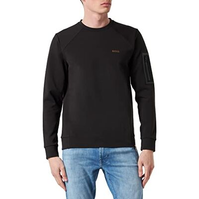 Boss Heren Salbiq Jersey, Zwart, S Boss Heren Salbiq Jersey, Zwart, S