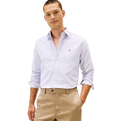 Tommy Hilfiger Oxford Regular Fit Herenoverhemden met lange mouwen, ook verkrijgbaar in groot en lang, Koningsblauw/Wit, XXL Tommy Hilfiger Oxford Regular Fit Herenoverhemden met lange mouwen, ook verkrijgbaar in groot en lang, Koningsblauw/Wit, XXL
