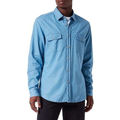 Boss Heren Rave Shirt, Licht/Pastel Blue, L Boss Heren Rave Shirt, Licht/Pastel Blue, L