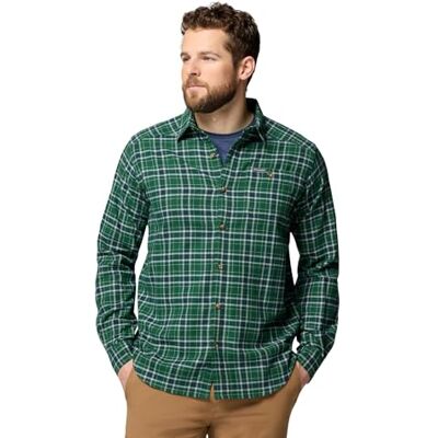 Columbia Cornell Woods Flanellen herenoverhemd met lange mouwen, regenwoud quad ruiten, S Columbia Cornell Woods Flanellen herenoverhemd met lange mouwen, regenwoud quad ruiten, S