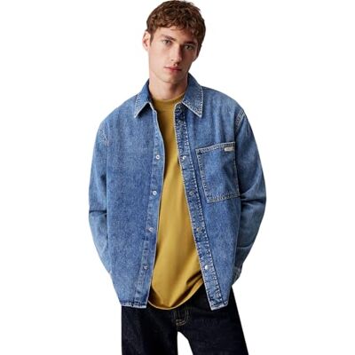 Calvin Jeans Heren Regular Denim Shirt J30J326561 L/S Shirt, Denim (Denim Light), M, Denim (Denim Licht), M Calvin Jeans Heren Regular Denim Shirt J30J326561 L/S Shirt, Denim (Denim Light), M, Denim (Denim Licht), M