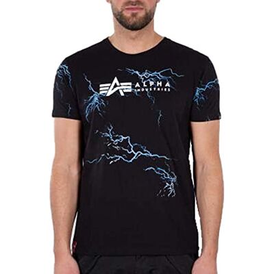 Alpha Lightning AOP T Shirt voor heren Black/White Alpha Lightning AOP T Shirt voor heren Black/White