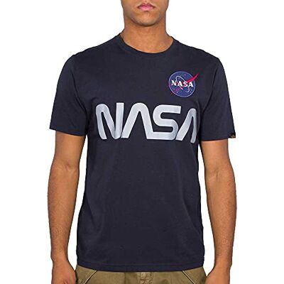 Alpha NASA Reflecterend T Shirt voor Mannen Rep.Blue Alpha NASA Reflecterend T Shirt voor Mannen Rep.Blue