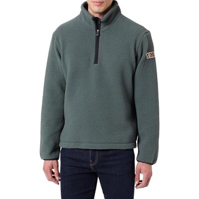 Napapijri Treser Half-Zip kraag Fleece Green Urban, Groen, S Napapijri Treser Half-Zip kraag Fleece Green Urban, Groen, S