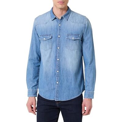Pepe Jeans Heren M Denim Regular Shirt Shirt, Blauw (Denim-ZY7), M, Blauw (denim-zy7), M Pepe Jeans Heren M Denim Regular Shirt Shirt, Blauw (Denim-ZY7), M, Blauw (denim-zy7), M