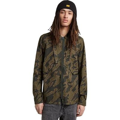 G-STAR RAW G-STAR Heren Slant Pocket Regular Shirt Shirt, meerkleurig (Shadow Olive Island Camo D25199-d386-g739), L G-STAR RAW G-STAR Heren Slant Pocket Regular Shirt Shirt, meerkleurig (Shadow Olive Island Camo D25199-d386-g739), L