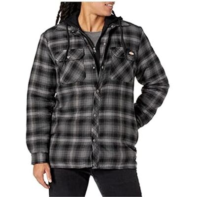 Dickies Fleece Hooded Flanellen Shirt Jack Relaxed Charcoal, houtskool, XL Dickies Fleece Hooded Flanellen Shirt Jack Relaxed Charcoal, houtskool, XL