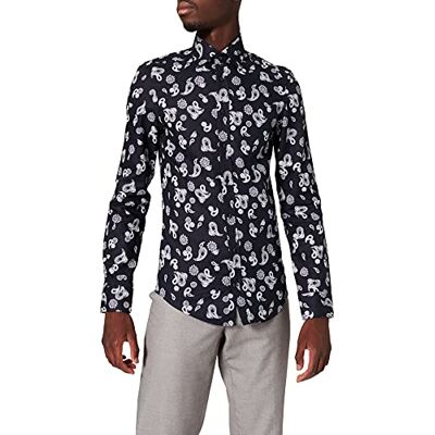 seidensticker Slim Fit – Softes, Bedrucktes, Schmales Hemd Mit Covered-button-down-kragen – Langarm – 100% Baumwolle heren zakelijk overhemd seidensticker Slim Fit – Softes, Bedrucktes, Schmales Hemd Mit Covered-button-down-kragen – Langarm – 100% Baumwolle heren zakelijk overhemd