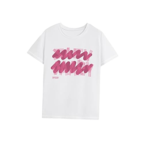 Amagogo T-shirt voor dames Basic T-shirt met ronde hals voor vakantie Dagelijks gebruik Vakantie, M