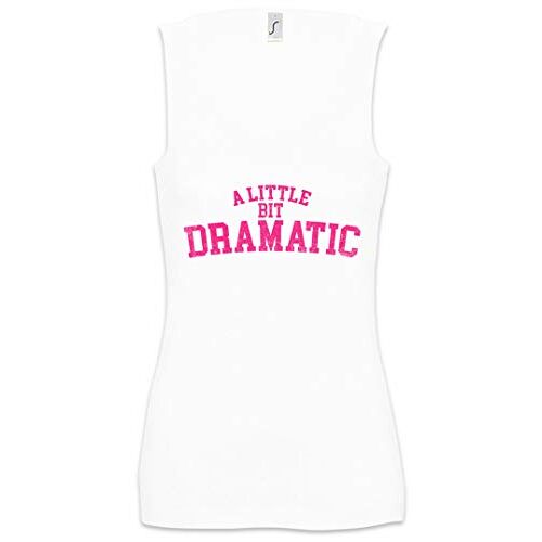 Urban Backwoods A Little Bit Dramatic Dames Tank Top Gym Shirt Wit Maat M