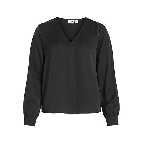 VILA Veelzijdige V-hals L/S Top NOOS, zwart, 36