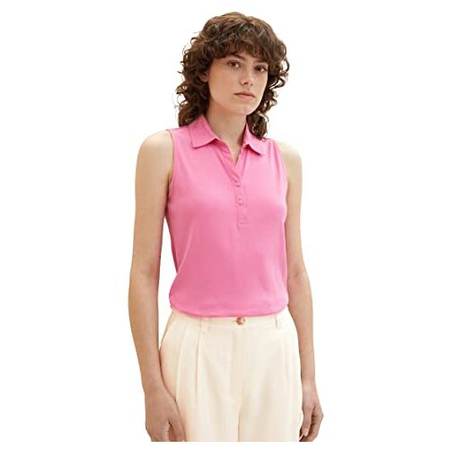 TOM TAILOR Dames 1037379 Poloshirt, 31647-Nouveau Pink, XXL, 31647 Nouveau Pink, XXL