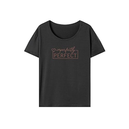 Oshhni Dames T-shirt Regular Fit Outfits Basic T-shirt voor kamperen Reizen, XXL