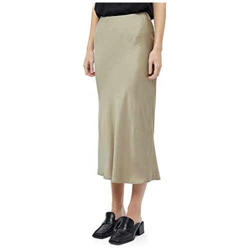 Minus Kamia Midi Rok   Beige Rokken voor Dames UK   Lente Dames Rokken   Maat 16