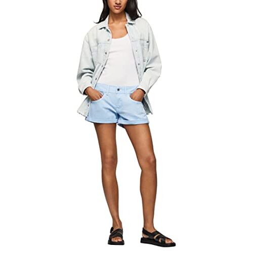 Pepe Jeans Siouxie Shorts voor dames, Blauw (baai), 30W