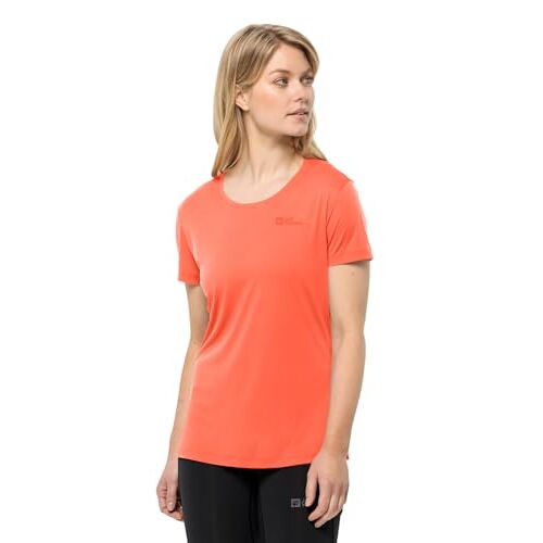 Jack Wolfskin Tech T W T-shirt, oranje, digitaal, S dames, Oranje Digitaal, S