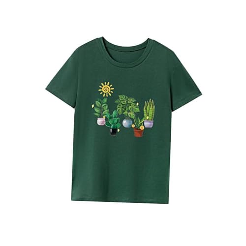 Harilla T-shirt voor dames Ronde hals Shirt Mode Basic T-shirt voor reizen en kamperen, XXL