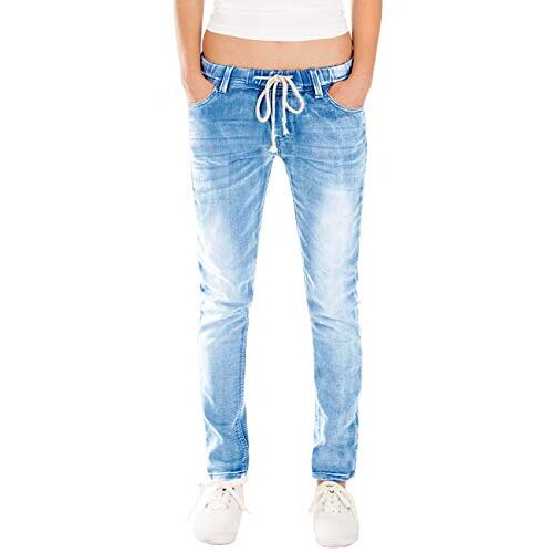 Fraternel Dames Jeans Broek relaxed loose fit Blauw S