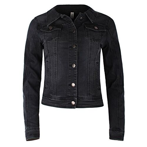 Fraternel Dames spijkerjasje denim jack met stretch Zwart XL / 42