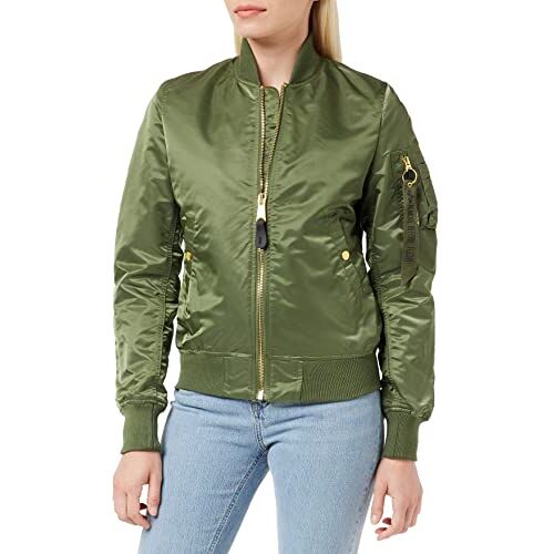 Alpha MA-1 VF LW Bommenwerperjas voor dames Sage-Green/Gold