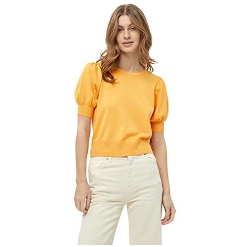 Minus Liva Knit T-shirt voor dames, Mango Sorbet, XXL, Mango Sorbet, XXL