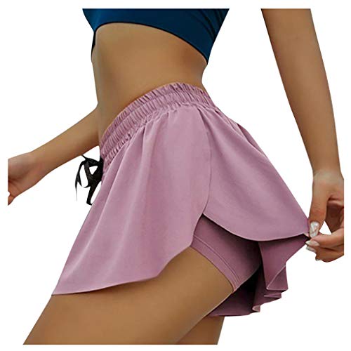 LZPCarra Rokshorts voor dames, 2-in-1 elegant, tennisbroek voor dames, wijde pijpen, looprok, tennisrok, rok met broek, tennis, golf, tennis, tennisrok, jurk, sport, geplooide tennisrok, broek, zomerrok,