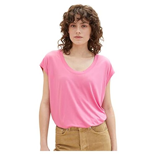 TOM TAILOR Dames 1036767 T-shirt, 31647-Nouveau Pink, XXS, 31647 Nouveau Pink, XXS