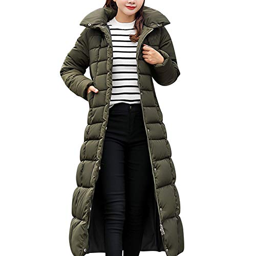 Petalum Verdikte Maxi Donsjacks Hooded Lange Donsjack Winter Parka Puffer Jas, #1 Groen, 42