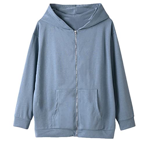 N\W Pink Blue Women Zip Hoodie Women's Hoodies