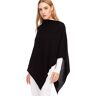 Marine Cashmere Poncho van kasjmier mix voor dames, zacht en zacht, van kasjmier, zwart, One Size