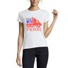 Atspauda Ride with Pride Funny Trucker Truck auto verkiezing slogan ronde hals katoen dames T-shirt wit, Wit, M