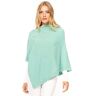 Marine Cashmere Poncho van kasjmier mix voor dames, zacht en zacht, van kasjmier, aqua, Eén maat