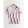 Generic T-shirts voor dames, O-hals, T-shirt met korte mouwen, zomersnoepkleuren Basic Cosy Top