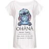 Lilo and Stitch Lilo & Stitch Ohana Means Family dames los shirt wit, wit, XL