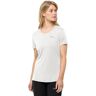 Jack Wolfskin Tech T W T-shirt, krachtig, wit, M dames, Krachtig wit, M