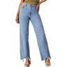 cffvdiz Rechte benen jeans voor vrouwen Loose Distressed Raw Edge Hem Boyfried Denim Pants,Light blue,XL