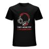 Clicclic Men's Cannot Hear You-I am Gaming Gamers Headset Gamer Console Video Game Tee Black XL
