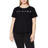 FRIENDS Dames Titels T-Shirt, Zwart, 14/XL