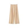 SVAASA Women Pants， Geplooide pakkenbroek for dames Casual hoge taille Kantoordames Elegante rechte brede pakbroek (Size : M)