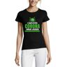 Atspauda I Survived coronavirus #2020 Pandemic Slogan Crew Neck Katoen Dames T-shirt Zwart, Zwart, XL