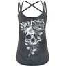 Rock Rebel by EMP Top mit Vintage Waschung und Print Top grijs L