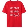 BAFlo Super Moeder Super Vrouw Super Moe Moe T-Shirt, Rood, L