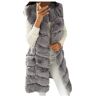 beetleNew Dames Faux Gilet Mouwloos Stiching Vest Solid Body Warmer Faux Fur Jas Jas Uitloper Lange Tops Uitverkoop Uitverkoop Uitverkoop, Grijs, M